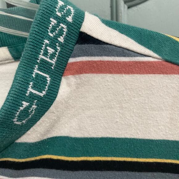 Vintage Guess Mens Size Small Stripe Tee T Shirt Logo Crewneck 90s Y2K - Picture 2 of 5